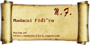 Madacsi Flóra névjegykártya